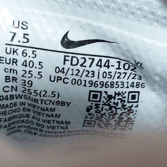 Nike Alpha Huarache Elite 4 Mid Metal Baseball Cleats Grey FD2744-102 Men's 7.5 - Picture 7 of 7